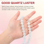 PATIKIL 12 mm Natural Clear Quartz Loose Beads, 2 Strands Crystal Round Stone Strand Beads Gemstone Loose Bead Spacer Beads for Jewelry Making DIY Necklace Bracelet, White - color: White, size: 12 mm