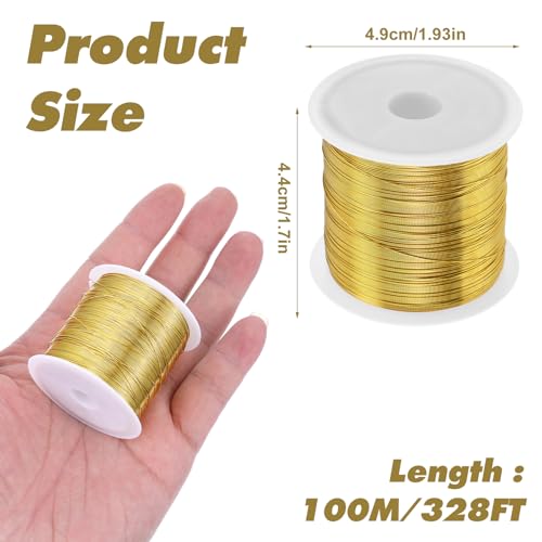 328 Feet Jewelry Making Wire, 28 Gauge Wire for Jewelry Making,0.3mm Dead Soft Round Gold Filled Brass Wire for Jewelry Making, Wire Wrapping and Crafting (Gold) - color: Gold