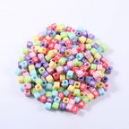 1000Pcs Cube Acrylic Number Beads 6x6mm Colorful Number 0-9 Spacer Beads for DIY Bracelet Necklace Jewelry Making - color: Colorful Mixed White Number 0-9