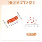 uxcell 1500Pcs Glass Bugle Seed Beads, 6x2mm Mini Long Tube Seed Beads Tube Loose Glass Seed Spacer Bead for DIY Earring Bracelets Necklace Jewelry Making Embroidery, Dark Bright Red - color: Dark Bright Red
