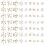 Beadthoven 270Pcs Acrylic Flower Imitation Pearl Beads Sakura Cherry Blossom Flower Bead End Caps Multi-Petal Floral Loose Spacer Bead Charms for Jewelry Making DIY Crafts Supplies, Creamy White - color: Imitation Pearl Flower-White