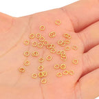 BEADIA 18K Gold Plated Jump Rings Non Tarnish 3mm 1200pcs for Jewelry Making Findings - color: Gold, size: 0.5x3mm