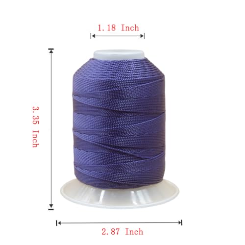 0.8mm 270 Yards Twisted Silk Cord Trim 3-Ply Twine Thread Braided Polyester String for DIY Crafts,Macrame, Pendants,Jewelry,Friendship Bracelets,Necklaces（Purple） - color: Purple, size: 0.8MM