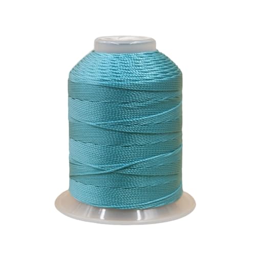 0.8mm 270 Yards Twisted Silk Cord Trim 3-Ply Twine Thread Braided Polyester String for DIY Crafts,Macrame, Pendants,Jewelry,Friendship Bracelets,Necklaces（Turquoise Blue） - color: Turquoise Blue, size: 0.8MM