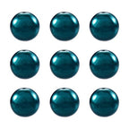 Cheriswelry 100pcs/strand 8mm Round Glass Pearl Beads Strand Tiny Satin Luster Pearl Beads Loose Spacer for DIY Bracelet Necklace Earrings Jewelry Making Crafts Supplies (Teal)