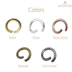 BEADNOVA 8mm Open Jump Rings Copper Jump Rings for Jewelry Making and Keychains (300Pcs) - color: Copper, size: 8mm
