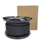 QNR 1/2" Black Shock Cord, Marine Grade Polyester Bungee Cord, 100 ft Spool, UV Resistant Elastic Rope - size: (#16) 1/2" x 100 feet