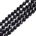 GEM-Inside Natural 6mm Black Agate Gemstone Loose Beads Faceted Cambay Crystal Energy Stone Power for Jewelry Making 15" - color: Black Agate, size: 6mm