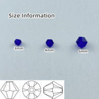 400pcs Bicone Crystal Beads 4mm Crystal Glass Faceted Beads for Necklace Bracelet Earrings DIY Jewelry Crafts Making Supplies(Deep Blue) - color: Deep Blue, size: 4mm
