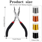4 Rolls 20 Gauge Wire for Jewelry Making with Pliers 4 Colors 20 Gauge Jewelry Wire Craft Wires Tarnish Resistant Beading Wires for DIY Craft Making Supplies