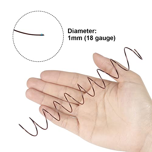 18 Gauge Aluminum Craft Wire - 165 Feet, 1mm Bendable Metal Wire for Jewelry, Sculpting, Modelling, Wreaths, Floral Making, Beading, Wire Wrapping (Bronze) - color: Bronze