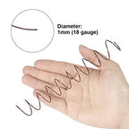 18 Gauge Aluminum Craft Wire - 165 Feet, 1mm Bendable Metal Wire for Jewelry, Sculpting, Modelling, Wreaths, Floral Making, Beading, Wire Wrapping (Bronze) - color: Bronze