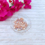 50 Pcs Real Pearls for Jewelry Making AAA 7-8 mm Non-Porous Natural Pearls Beads Oval Bead Loose Gemstone Bead Crafts Gift for Mother's Day.,DIY Gifts. - color: 7-8 mm no holes.