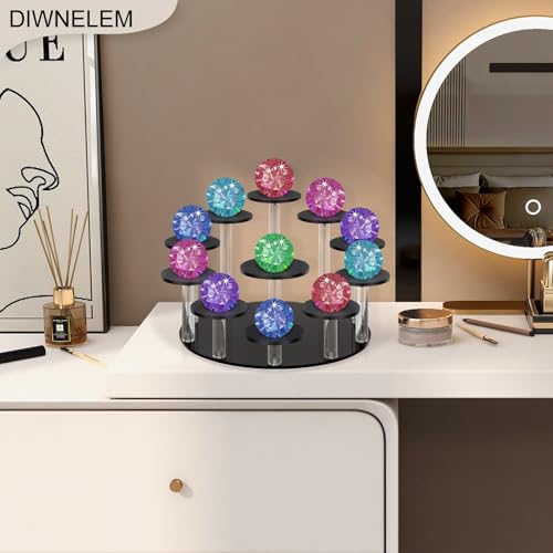 Round Jewelry Stand Acrylic Display Riser Stands Dessert Tower Display Tower for Watch,Jewelry,Rings,Earrings,Mini Figurines,Cupcakes(Black,11Tier) - size: Black-11 Tier