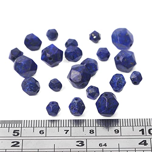 BEADIA Faceted Natural Lapis Lazuli Stone Round Beads 6mm 36cm/Strand for Jewelry Making - color: Lapis Lazuli, size: 6mm