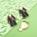 24pcs Alloy enamel graduation season set graduation hat diploma academic dress bouquet Pendant Jewelry Making DIY Keychain Earrings Pendant Various Design Charms for Jewelry Making Bracelets Necklace (SN722) - color: SN722