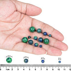 AD Beads Natural Gemstone Round Loose Beads 15" for Bracelet Necklace Earrings Jwelery Making Crafts DIY (4mm, Lapis Lazuli Chrysocolla) - color: Lapis Lazuli Chrysocolla, size: 4mm