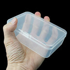 8 Pack Rectangular Clear Plastic Storage Containers Box with Hinged Lid for Beads and Other Small Craft Items (4.92 x 3.35 x 1.38 inch) - size: 4.92 x 3.35 x 1.38 inch