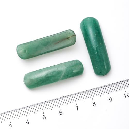 5PCS Natural Green Aventurine Stone Rectangle Curved Beads Gemstone Pendants Connectors for DIY Bracelet Neclace Jewelry Making - color: Green Aventurine