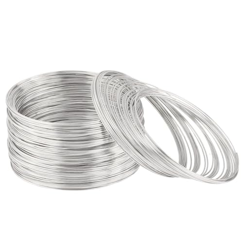 800 Loops Silver Memory Wire 22 Gauge Jewelry Wire Beading Wire for Jewelry Making, Rings, Necklace, Bracelet, DIY Crafting Wires