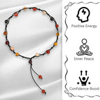Amazing Gemstone Crystal Anklet Ankle Bracelets for Women - Waterproof Beaded Healing Crystal Anklets, Plus Size Chakra Gemstone Bead Anklet - color: Mookaite, style: Hand Knotted