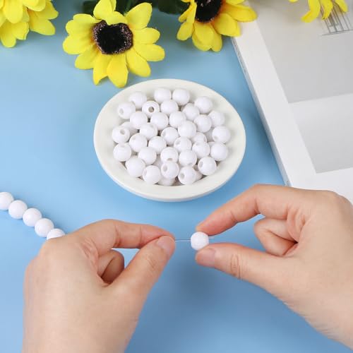 100pcs Golf Ball Beads with 5.5 Yard Elastic Rope,Acrylic Sports Beads DIY Spacer Bead for Necklace Bracelet Keychains Handmade Jewelry Making Accessories Craft Supplies,12mm (Golf) - color: Golf