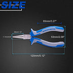 SPEEDWOX 5 Inch Round Nose Pliers - Mini Ultra Tapered Jaw Precision Nippers with Spring - Ideal for Small Jewelry Making & Crafting - style: 5" Round Nose Plier
