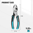 DURATECH 6 Inch Slip Joint Pliers, Small Pliers with Comfortable TPR Handle, High Carbon Steel, Swivel Rivet, Strong Sharp Teeth, Pliers for Tightening, Loosening and Gripping Nuts and Bolts - size: 6 Inch