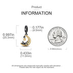 MULA 925 Sterling Silver Charms for Bracelets and Necklaces Lipstick and Bag Dangle Pendants Tower Camera Beads Jewelry Charms for Women - color: Cat and Moon Charm
