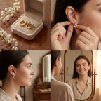 925 Sterling Silver Earrings Small Chunky Hoop Earrings for Women Trendy Huggie Hoop Earrings 14K Gold Plated Hypoallergenic Earrings Small Thick Huggie Hoops Earrings - color: Gold2