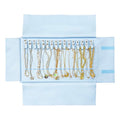 UnionPlus Travel Jewelry Roll, Faux Leather Necklaces Organizer Bag, Elastic Band and Anti-winding, Air Blue - color: Leather Air Blue, size: Medium