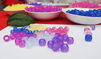Amaney 600 Pieces UV Beads Multi Color Changing UV Reactive Plastic Pony Beads Glow in The Dark - color: UV Mixed