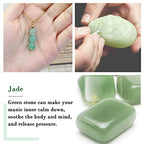SmileBelle Crystal Necklace, Jade Necklace for Women as Anniversary Birthday Mothers Day Gifts for Women 14k Gold Black Tourmaline as Birthstone Jewelry for Girls Dainty Crystal Jewelry - color: Green Jade