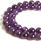 45pcs 8mm Amethyst Beads Natural Gemstone Beads Round Loose Beads for Jewelry Making - color: Amethyst, size: 8mm