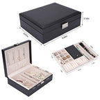 Jewelry Box Organizer, Travel Jewelry Storage Boxes Necklace Holders Display Tray Storage Case(BLACK) ¡­ - color: Black