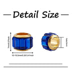 Cheriswelry 100pcs Faceted Rondelle Glass European Beads Crystal Large Hole Loose Spacer Beads 5mm Hole Slide Charms fit Snake Chains Braided for DIY Bracelet Necklace Jewelry Making - color: Faceted-Rondelle
