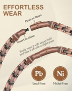 Feraco Copper Necklace for Men Women, 99.99% Pure Copper Magnetic Chains with 3500 Gauss Ultra Strength Neodymium Magnets, Adjustable Jewelry Gift with Sizing Tool - style: Vintage Matrix