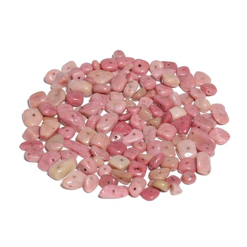 30in Rhodochrosite Natural Chip Stone Beads 5-8mm About 230pcs, Irregular Drilled Light Rosy Pink Bead for Bracelets Jewelry Making Supplies for Adults, DIY Crafts. - color: Rhodochrosite