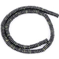 GEM-Inside 2x6mm Natural Dark Green Canada Jadeite Jade Semi-Gemstone Heishi Disc Rondelle Spacer Beads for Jewelry Making Full 15" Strand Energy Stone Healing Power Crystal - color: Dark Green Canada Jadeite