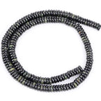 GEM-Inside 2x6mm Natural Dark Green Canada Jadeite Jade Semi-Gemstone Heishi Disc Rondelle Spacer Beads for Jewelry Making Full 15" Strand Energy Stone Healing Power Crystal - color: Dark Green Canada Jadeite