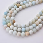 6mm Matte Amazonite Stone Beads Natural Crystal Gemstone Round Loose Beads for DIY Jewelry Making 15"/Strand - color: Matte Amazonite, size: 6mm