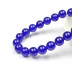MJDCB Natural Stone Beads Sapphire Jade Round Loose Beads for Jewelry Making DIY Bracelet Necklace (6mm) - color: Sapphire Jade, size: 6mm