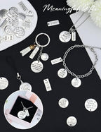 JIALEEY Motivational Charms, Wholesale Bulk Lots Inspirational Message Charm Pendants for Crafting, Jewelry Findings Making Accessory For DIY Necklace Bracelet, 30PCS