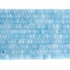 150PCS 2x4mm Natural Aquamarine Rondelle Beads Abacus Disk Stone Beads Round Loose Spacer Gemstone Beads for DIY Bracelet Necklace Jewelry Making - color: Aquamarine, size: 2x4mm Abacus Disk