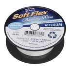 Soft Flex 49 Strand Beading Wire - Medium 0.19 Diameter - 30 Feet Nylon Design Wire - style: White
