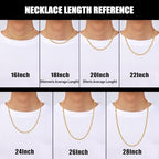 Fiusem 3.5mm Cuban Link Chains for Men, Silver Tone/Black/14K Gold Plated Stainless Steel Necklace Chain, Mens Necklace 16, 18, 20, 22, 24, 26, 28 Inch - size: 20 inches, style: c.3.5mm width-gold plated