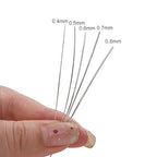 BEADIA Silver Plated Wire 0.4mm 10 Meters Bead Cord for Bracelet Necklace Charm Beading Jewelry Making Findings - size: 0.4mm, style: Silver