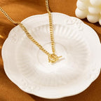 Carffordo Gold Plated Necklaces for Women - Dainty Layered 14K Gold Plated Stack Paperclip Rope Cuban Toggle Link Chain Choker Necklace Set Chunky Trendy Jewelry Gift - style: Cuban-Necklace