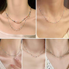 Stainless Steel Enamel Chain for Jewelry Making, Oil Drip Rainbow Jewelry Chains for DIY Necklace Bracelet Craft Jewelry Making Supplies with Stainless Steel Jump Rings Lobster Clasps Connectors - color: Mixed Style Silver