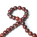 100Pcs Natural Stone 6mm Red Blood Jasper Round Loose Gemstone Energy Healing Beads Hole Size 1mm DIY Smooth Beads for Bracelet Necklace Earrings Jewelry Making - color: Blood Jasper, size: 6mm